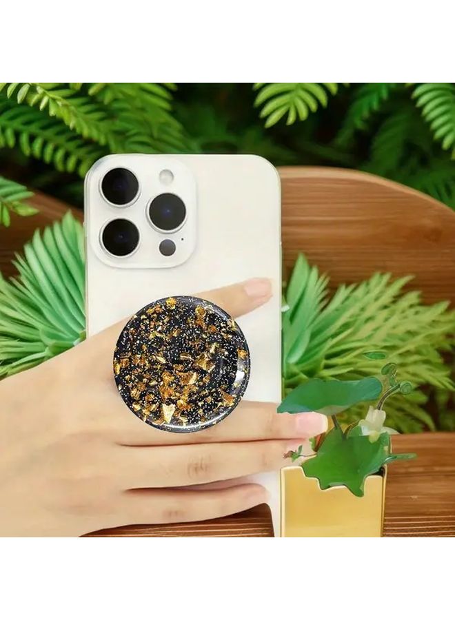 Flexible Finger Saving Phone Holder Silvery Foil Star Elements Perfect Gift - Image 4